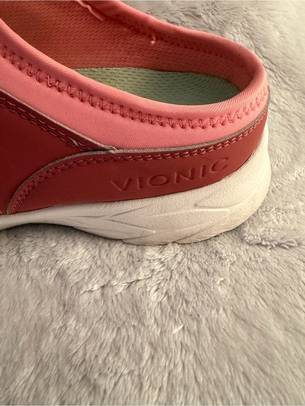 Vionic Coral Pink Slip-On Sneakers with Toggle Laces - Picture 6 of 9